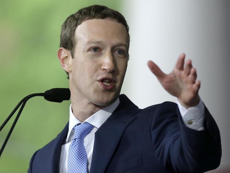 FacebookCEO and Harvard dropout Mark Zuckerberg delivers the commencement address at Harvard University commencement exercises, Thursday, May 25, 2017, in Cambridge, Mass.