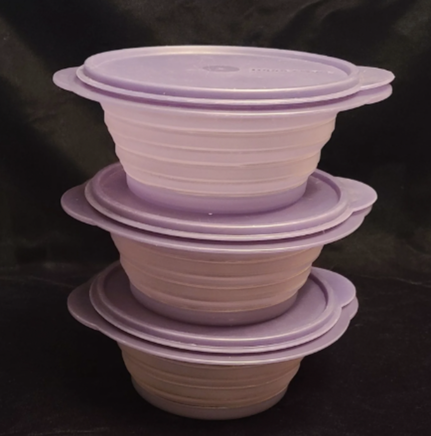 1970s Tupperware Stacking Bowls Set 2 Plastic Wonderlier -  in