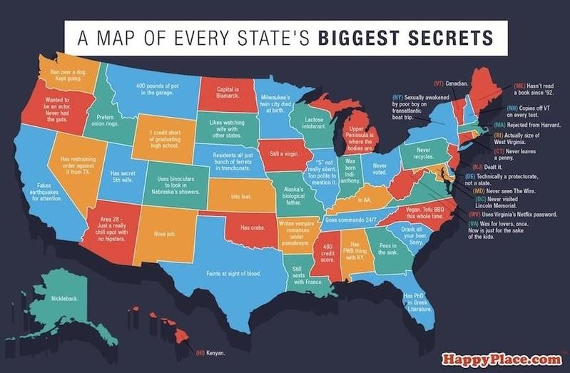 50 Hilarious Maps of the U.S.  Far & Wide